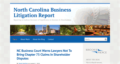 Desktop Screenshot of ncbusinesslitigationreport.com